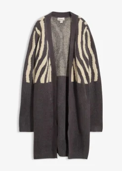 Damen bonprix Bekleidung·Umstandsmode|Bekleidung·Jeans|Strickmantel mit Zebra Druck