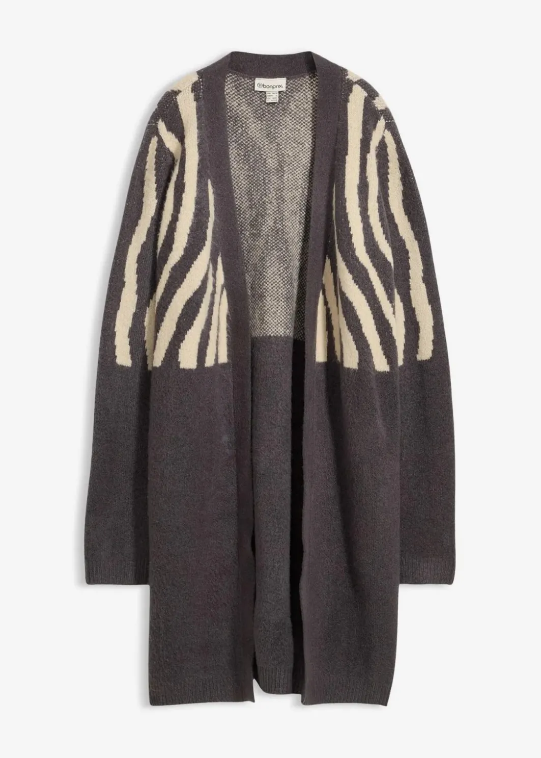 Damen bonprix Bekleidung·Umstandsmode|Bekleidung·Jeans|Strickmantel mit Zebra Druck