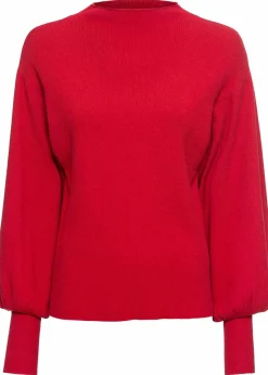 Damen bonprix Strickmode|Pullover & Strickjacken|Strickpullover mit Ballonärmeln