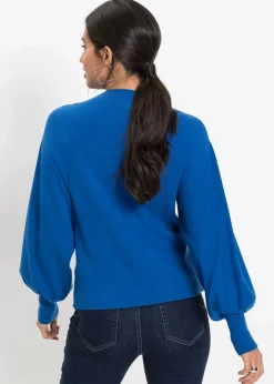 Strickpullover mit Ballonärmeln Damen Strickmode|Pullover & Strickjacken