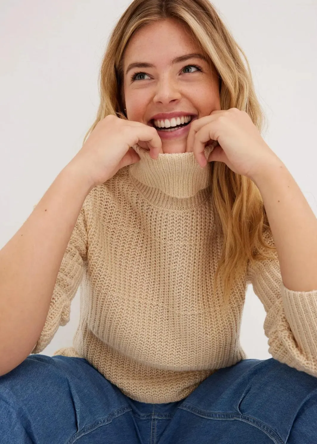 New Strickpullover mit Rollkragen Damen Bekleidung·Umstandsmode|Strickmode