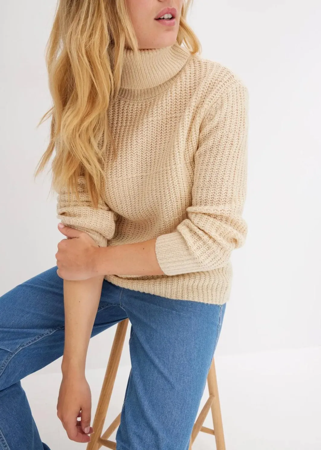 New Strickpullover mit Rollkragen Damen Bekleidung·Umstandsmode|Strickmode