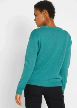 Hot Strick-Pullover mit Rundhals-Ausschnitt Damen Pullover & Strickjacken|Basics