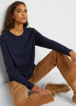Online Strick-Pullover mit Rundhals-Ausschnitt Damen Pullover & Strickjacken|Basics