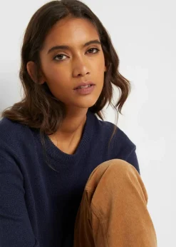 Online Strick-Pullover mit Rundhals-Ausschnitt Damen Pullover & Strickjacken|Basics