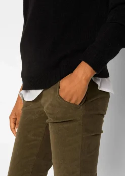 Damen bonprix Pullover & Strickjacken|Basics|Strick-Pullover mit Rundhals-Ausschnitt
