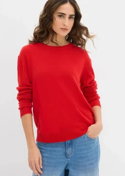 Damen bonprix Bekleidung·Umstandsmode|Bekleidung·Röcke|Strick-Pullover mit Rundhals-Ausschnitt