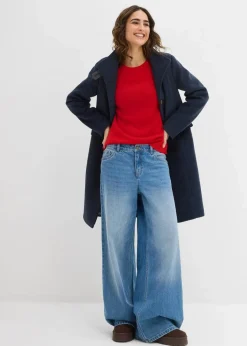 Damen bonprix Bekleidung·Umstandsmode|Bekleidung·Röcke|Strick-Pullover mit Rundhals-Ausschnitt
