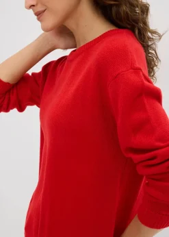 Damen bonprix Bekleidung·Umstandsmode|Bekleidung·Röcke|Strick-Pullover mit Rundhals-Ausschnitt