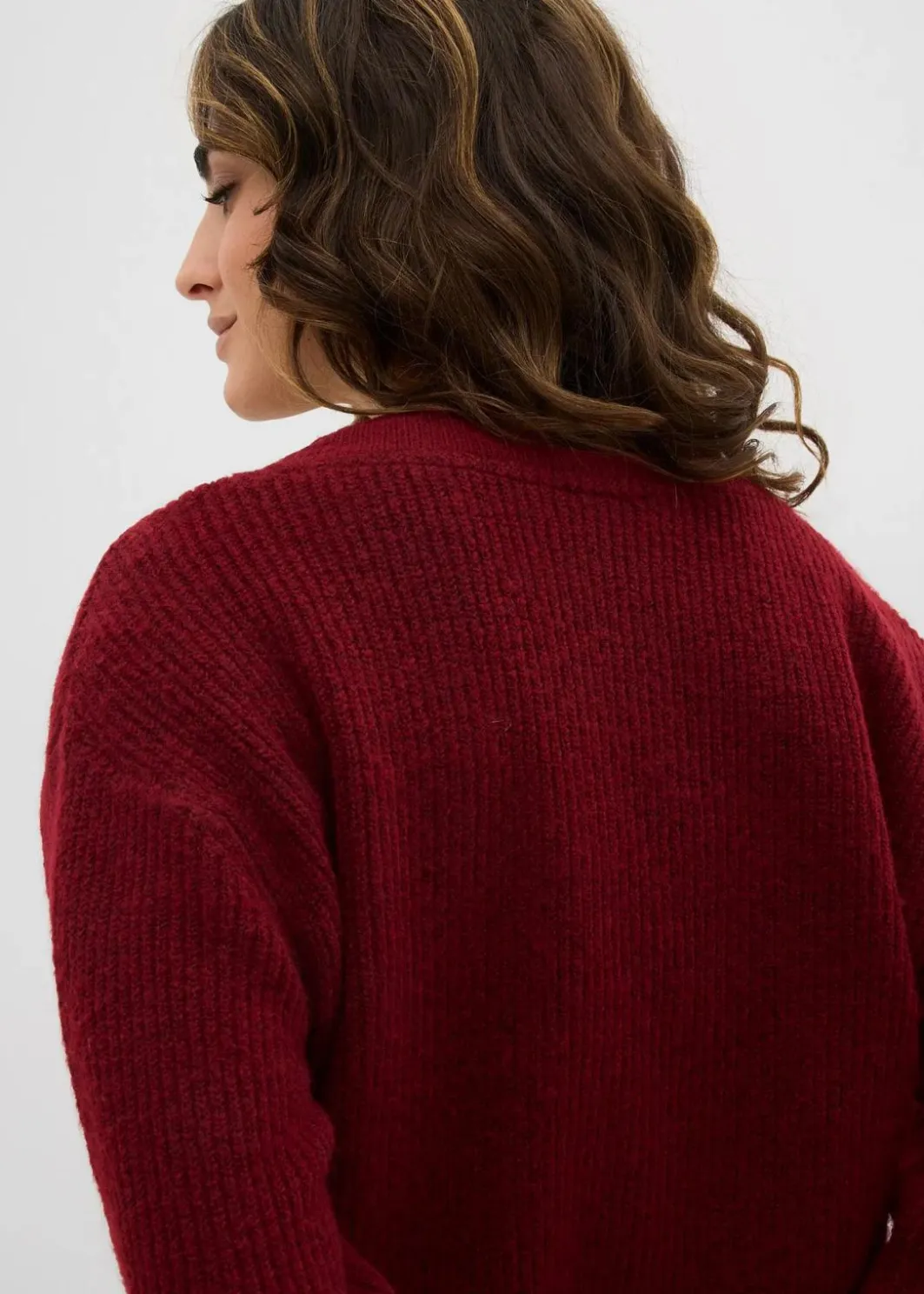 Damen bonprix Bekleidung·Umstandsmode|Strickmode|Strickpullover mit tiefem V-Ausschnitt