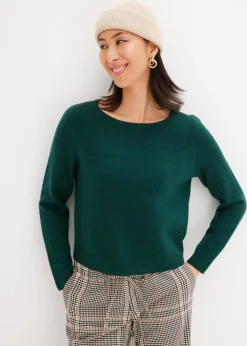 New Strickpullover mit U-Boot-Ausschnitt Damen Nachhaltigere Materialien|Pullover & Strickjacken