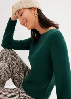 New Strickpullover mit U-Boot-Ausschnitt Damen Nachhaltigere Materialien|Pullover & Strickjacken
