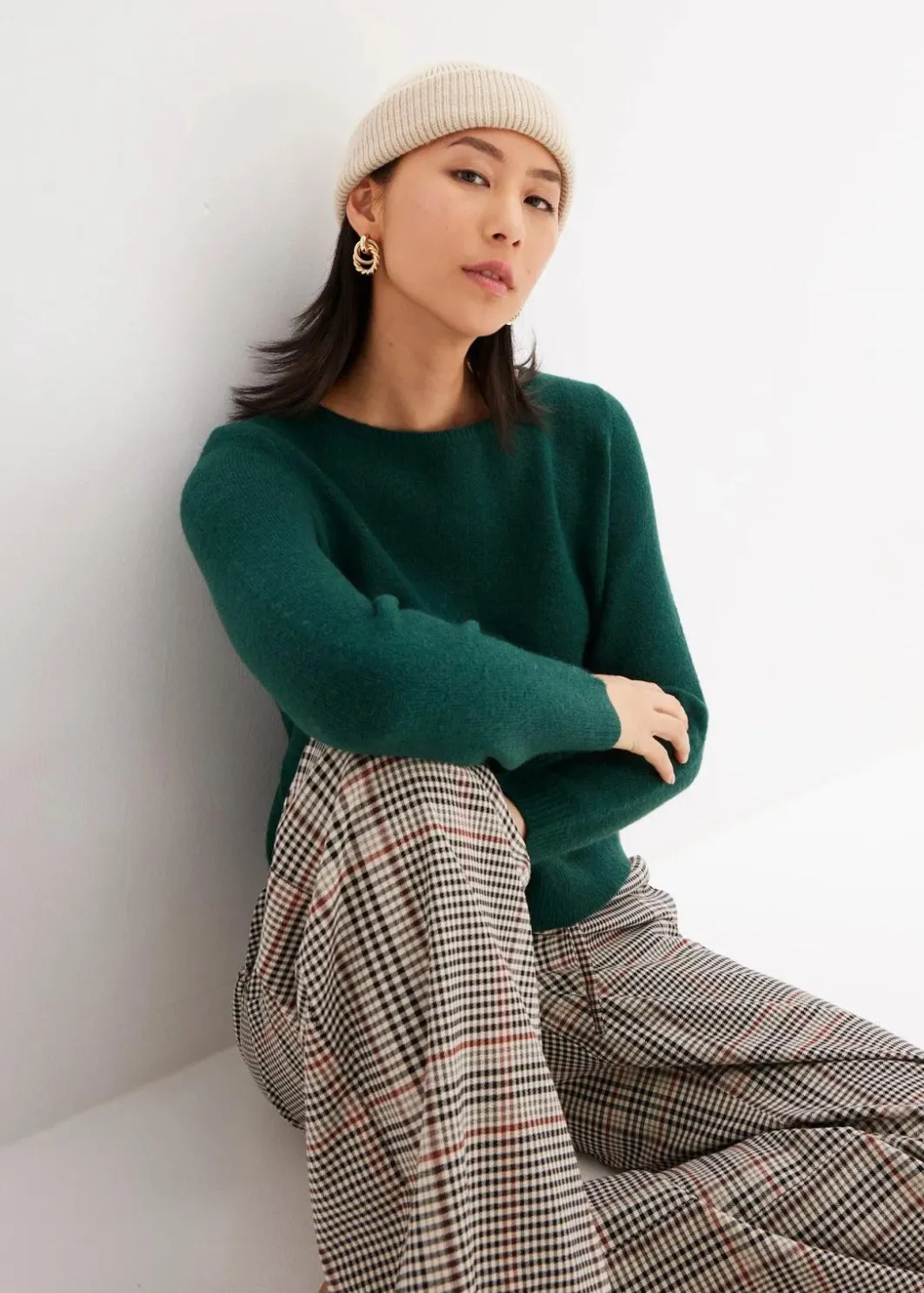 New Strickpullover mit U-Boot-Ausschnitt Damen Nachhaltigere Materialien|Pullover & Strickjacken
