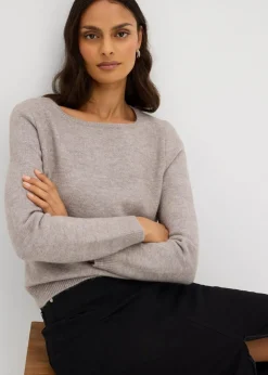 Discount Strickpullover mit U-Boot-Ausschnitt Damen Nachhaltigere Materialien|Pullover & Strickjacken