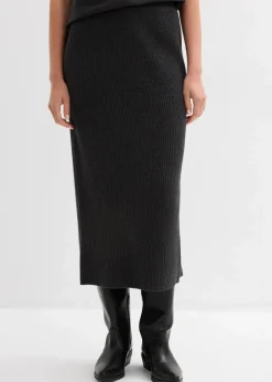 Damen bonprix Bekleidung·Sportbekleidung|Röcke|Strickrock aus reiner Baumwolle