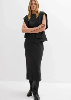 Damen bonprix Bekleidung·Sportbekleidung|Röcke|Strickrock aus reiner Baumwolle