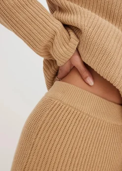 Damen bonprix Bekleidung·Sportbekleidung|Nachhaltigere Materialien|Strickrock aus reiner Baumwolle