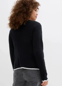 Damen bonprix Bekleidung·Umstandsmode|Strickmode|Strickshirt mit Kontrastsaum