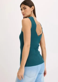 Discount Stricktop mit Glitzerband Damen Strickmode|Shirts & Tops