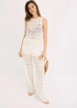 Clearance Stricktop mit Lochstrickmuster Damen Bekleidung·Umstandsmode|Strickmode