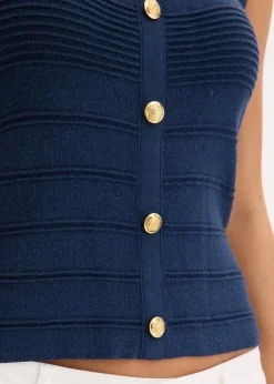 Damen bonprix Strickmode|Shirts & Tops|Stricktop mit metallic Effekt