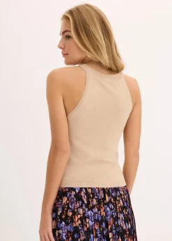 Outlet Stricktop mit metallic-Effekt Damen Shirts & Tops