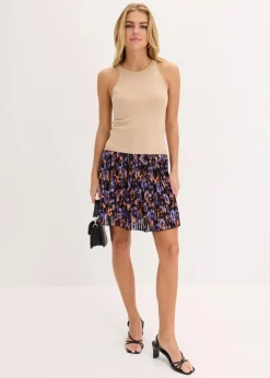 Outlet Stricktop mit metallic-Effekt Damen Shirts & Tops