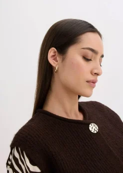 Damen bonprix Bekleidung·Umstandsmode|Bekleidung·Hosen|Strickweste mit dekorativen Knöpfen