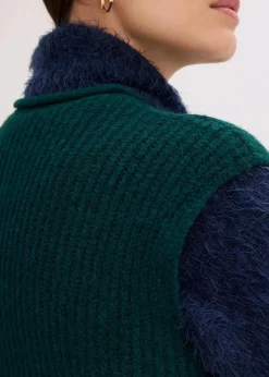 Damen bonprix Bekleidung·Umstandsmode|Bekleidung·Hosen|Strickweste mit dekorativen Knöpfen