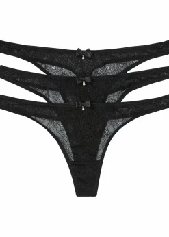 Clearance String aus edler Spitze (3er Pack) Damen Wäsche·Dessous|Wäsche·Höschen
