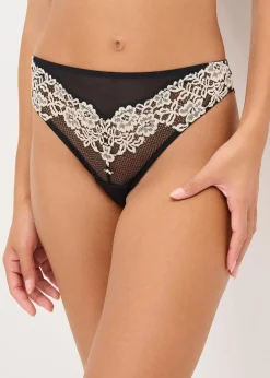 Best String aus zweifarbiger Spitze Damen Wäsche·Dessous|Wäsche·Höschen