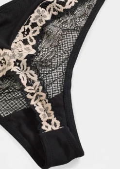 Best String aus zweifarbiger Spitze Damen Wäsche·Dessous|Wäsche·Höschen
