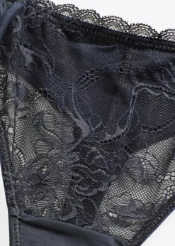 Sale String mit zarter Spitze und Glanzeffekt Damen Wäsche·Dessous|Wäsche·Höschen