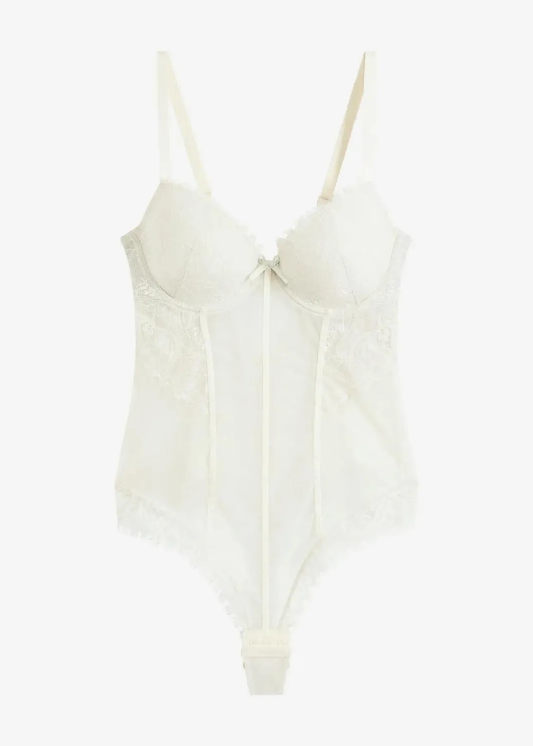 Damen bonprix Große Cups D-H|Dessous|Stringbody mit dehnbarer Spitze