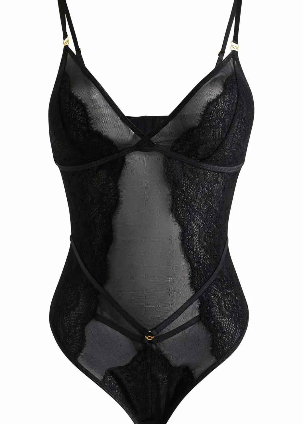 Damen bonprix Wäsche·Bodies|Wäsche·Dessous|Stringbody mit feiner Spitze
