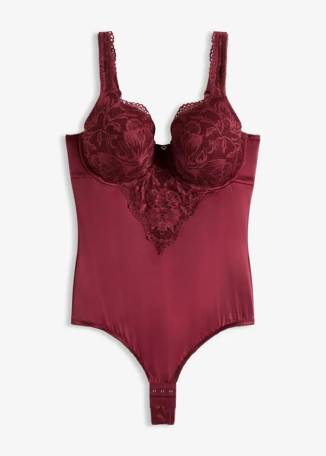 Damen bonprix Große Cups D-H|Nachhaltigere Materialien|Stringbody mit gepolsterten Trägern