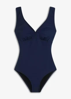 Damen bonprix Nachhaltigere Materialien|Bademode·Badeanzüge|Strong Shape-Badeanzug mit V-Ausschnitt