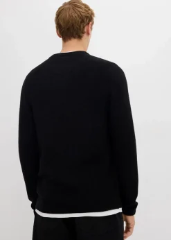 Sale strukturierter Pullover in 2 in 1 Optik aus Baumwoll-Mix Herren Große Größen|Pullover & Strickjacken