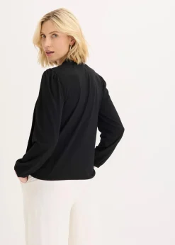 Best Struktur-Shirt mit abnehmbarer Schluppe Damen Shirts & Tops