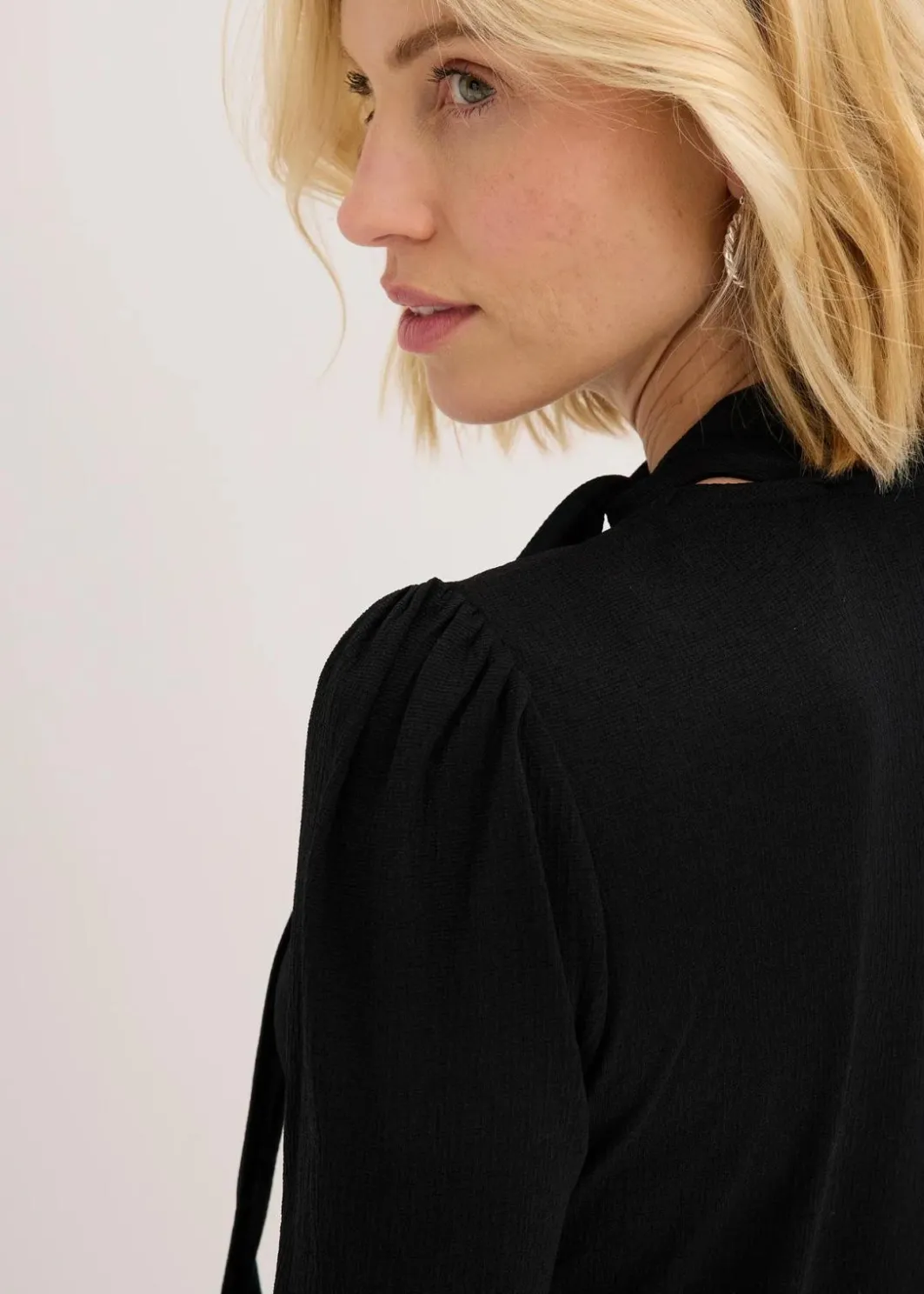 Best Struktur-Shirt mit abnehmbarer Schluppe Damen Shirts & Tops