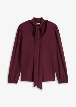 Hot Struktur-Shirt mit abnehmbarer Schluppe Damen Shirts & Tops