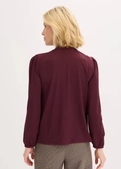 Hot Struktur-Shirt mit abnehmbarer Schluppe Damen Shirts & Tops