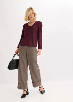 Hot Struktur-Shirt mit abnehmbarer Schluppe Damen Shirts & Tops