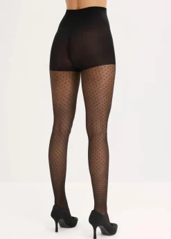 Damen bonprix Wäsche·Socken & Strumpfhosen|Socken & Strumpfhosen|Strumpfhose 30den mit gepunktetem Netzmuster