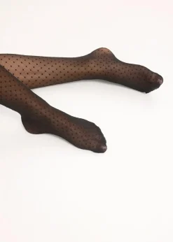 Damen bonprix Wäsche·Socken & Strumpfhosen|Socken & Strumpfhosen|Strumpfhose 30den mit gepunktetem Netzmuster