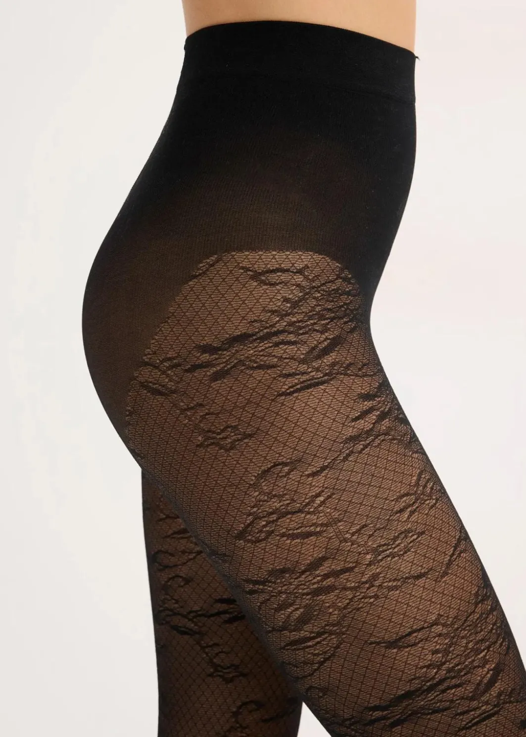 Damen bonprix Wäsche·Socken & Strumpfhosen|Socken & Strumpfhosen|Strumpfhose mit floralem Netzmuster