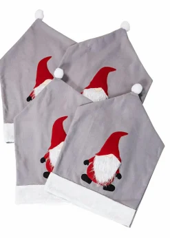 bonprix Hussen & Sofaüberwürfe|Weihnachtsdeko & -Textilien·Tischdekoration|Stuhlhusse mit Wichtel (4er Pack)