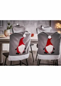 bonprix Hussen & Sofaüberwürfe|Weihnachtsdeko & -Textilien·Tischdekoration|Stuhlhusse mit Wichtel (4er Pack)