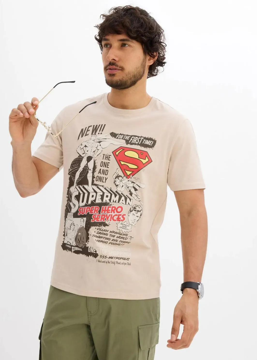 Herren DC_Universe Große Größen|Shirts & Polos|Superman T-Shirt aus reiner Baumwolle