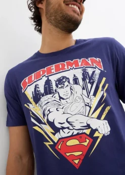 Herren DC_Universe Shirts & Polos|Große Größen|Superman T-Shirt aus reiner Baumwolle